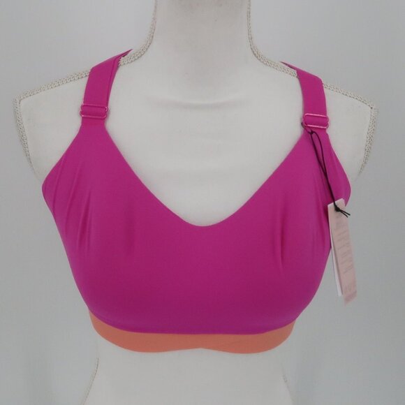Victoria's Secret Other - Victoria's Secret Purple Orange Cross Back Sports Bra Large NWT